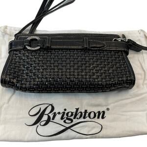 Brighton Woven Leather Cross Body Shoulder Clutch Evening Day Bag C735530